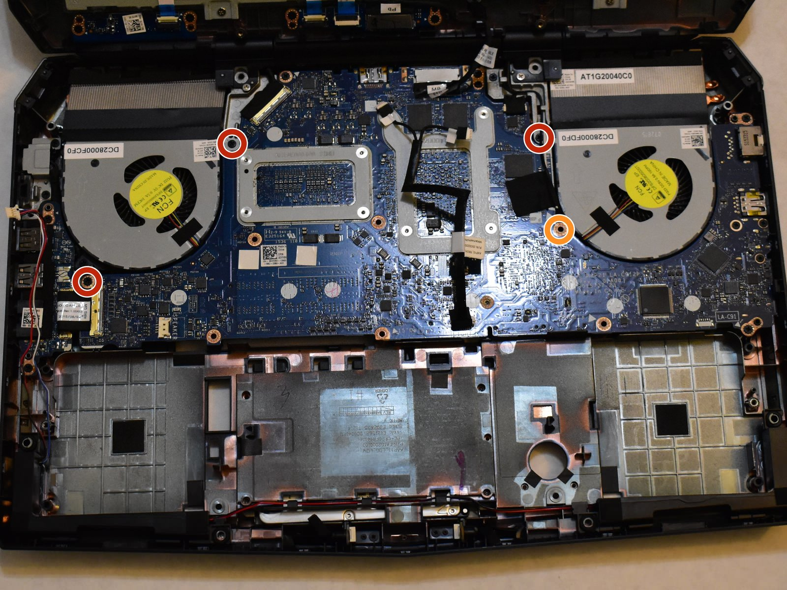 How to replace and fix Dell ALIENWARE x15 R1 R2 LCD Rear Top Lid Back Cover A case 0KXJ52 (Alienware 15 R2)